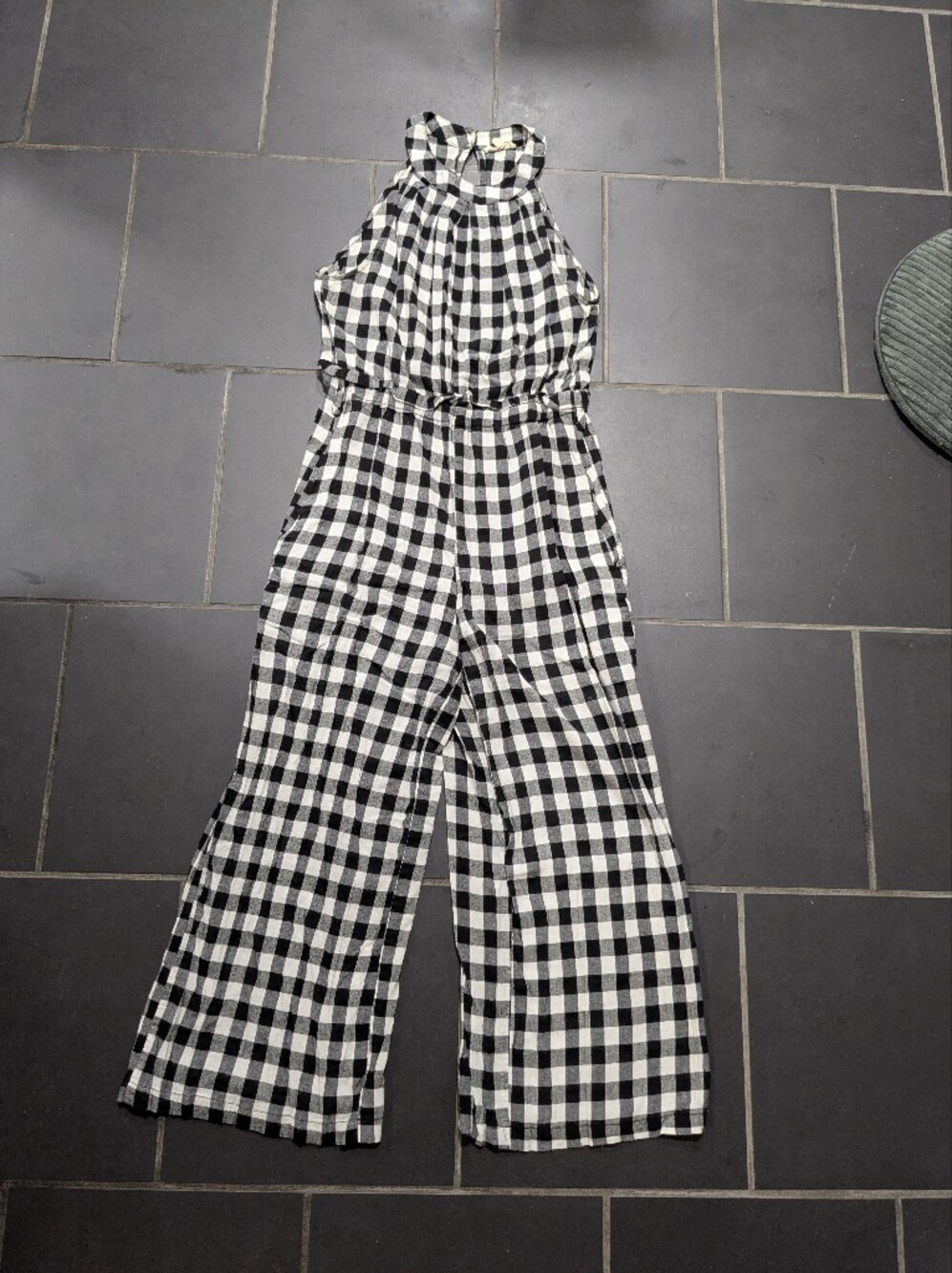 Gilli Black and White Gingham Jumpsuit